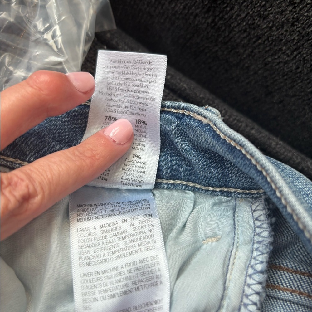 MOTHER Sky Blue Denim jeans, flare leg with split - Picture 9 of 12